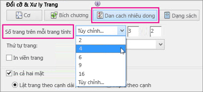 Đổi cỡ & xử lý trang