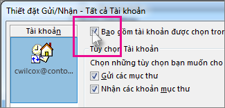 Xóa một tài khoản khỏi một nhóm Gửi/nhận