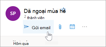 Ảnh chụp màn hình nút gửi email