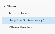 Nhóm trên thanh Dẫn hướng bên trái