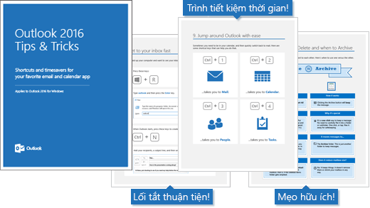 Outlook 2016 lời khuyên và Mẹo cho chức tiện bìa sách điện tử, trang bên trong Hiển thị một số Mẹo