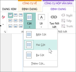 Tạo ấn phẩm hai cột