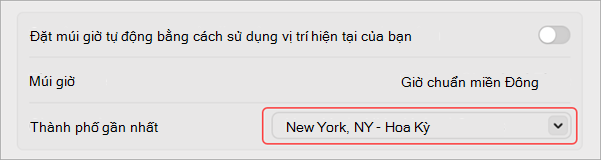 Cài đặt để thay đổi múi giờ của bạn trên MacOS