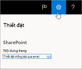 Cài đặt thông báo qua email