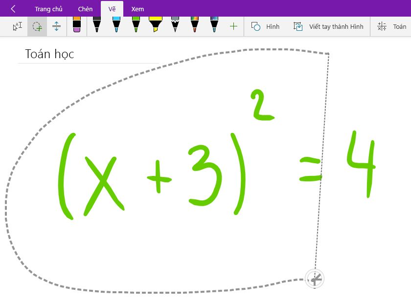 Chọn bằng dây phương trình toán học viết tay
