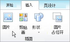 在"插入"选项卡上选择"图片"
