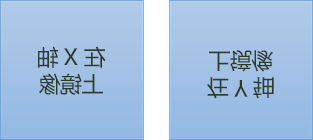 对称文本示例：第一个在 x 轴上旋转 180 度，然后第二个在 y 轴上旋转 180 度