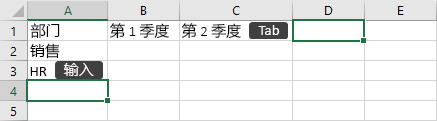 在单元格中输入数据