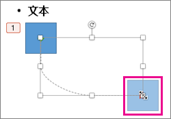 拖动动画路径角以调整其大小