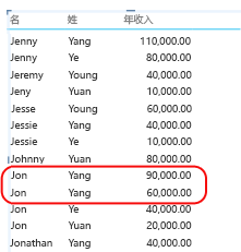 显示合并值的报表示例