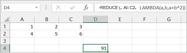 第一個 REDUCE 函數範例 1