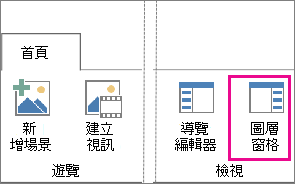 Power Map [常用] 索引標籤上的 [圖層窗格] 按鈕