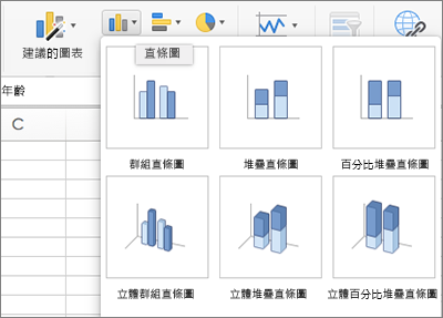 選擇其他類型的圖表