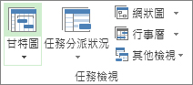 [檢視] 索引標籤上的 [任務檢視] 群組。