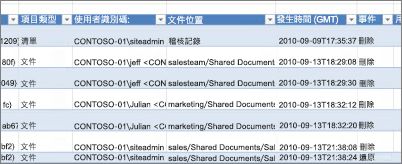 [刪除稽核報告] 報告資料