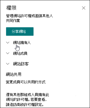 [網站權限] 方塊